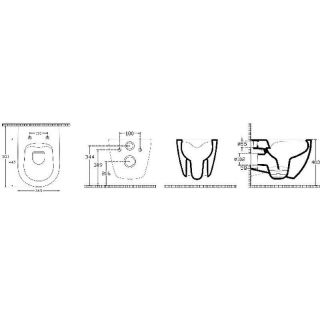 Подвесной унитаз Isvea Infinity 10NFS1005I безободковый с функцией биде белый